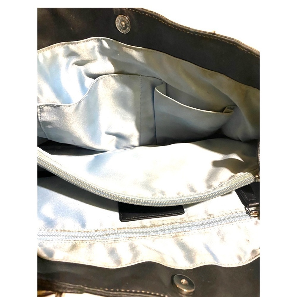 Coach vintage CC signature print canvas satchel handbag - Picture 4 of 9